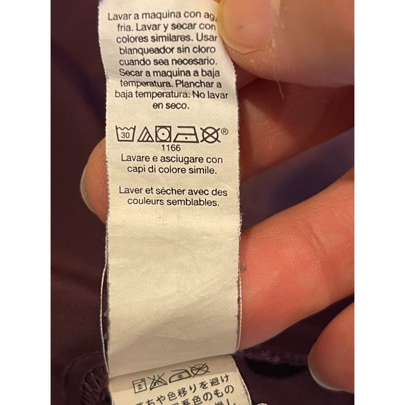 Gap Womens Shift Mini Dress Round Neck Back Zip Sleeveless Purple Size Medium - Picture 7 of 7